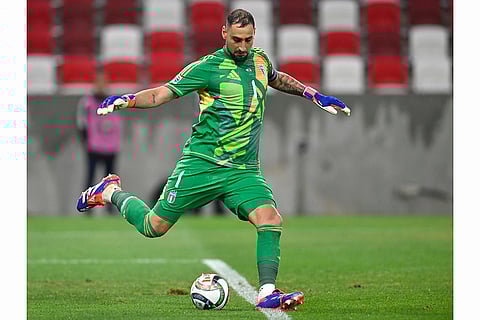 2024–25 UEFA Nations League, Israel vs Italy: Italy's goalkeeper Gianluigi Donnarumma in action